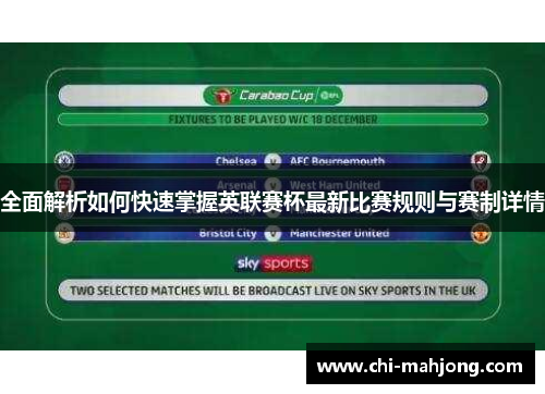 全面解析如何快速掌握英联赛杯最新比赛规则与赛制详情